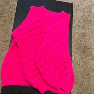 Pink Lily Balloon Sleeve Sweater